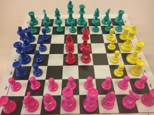 S7 Gekleurde Staunton 5 schaakstukken
